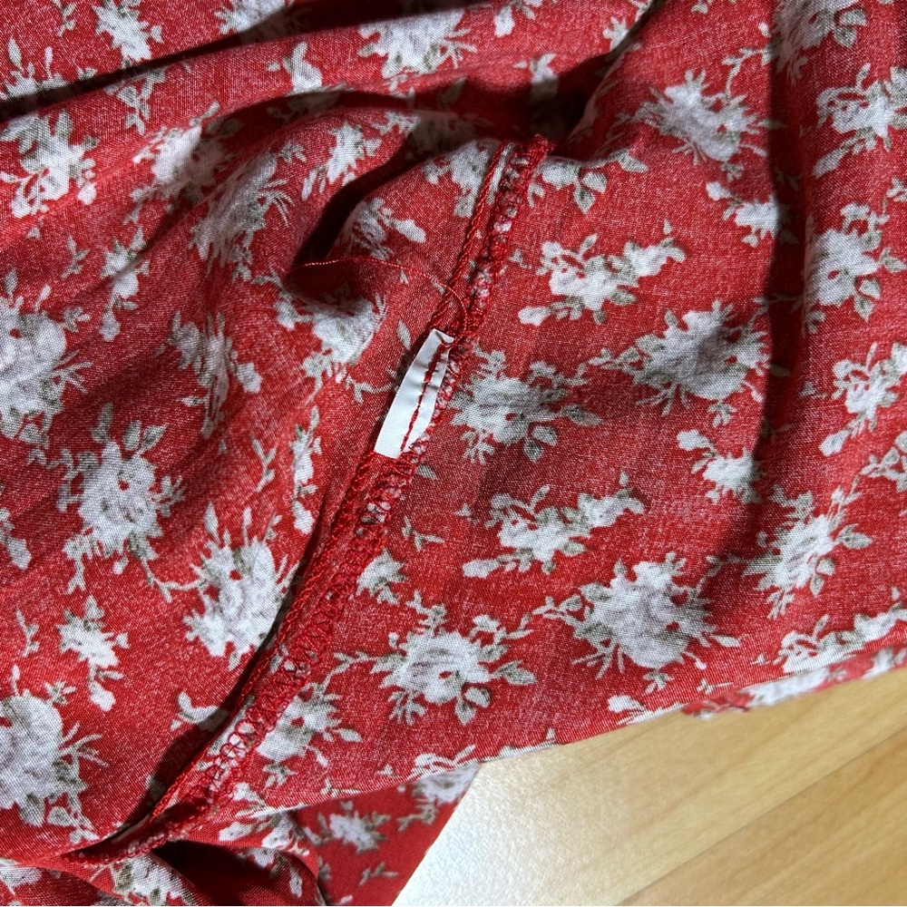 NATURAL LIFE Sophie Wrap Dress Maxi Red Floral Med - Picture 11 of 11